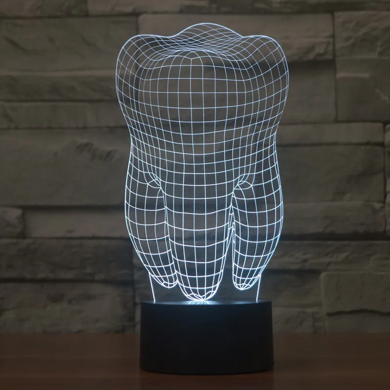 

teeth colorful 3D lamp LED lamp stereo visual illusion gradient light lamp USB colorful lamps