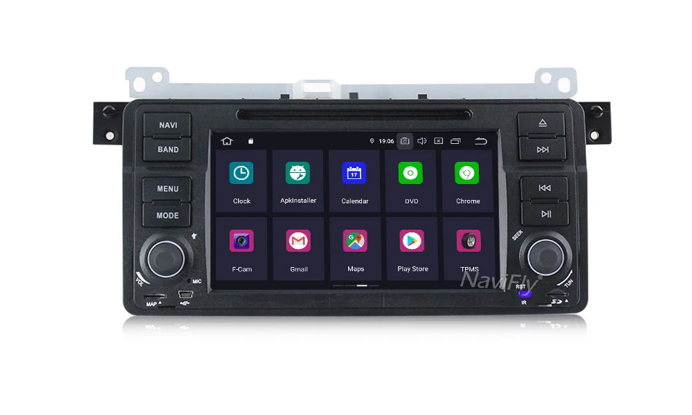 Cheap NaviFly Android9.0 IPS Screen DSP 4G WIFI 1Din Car Multimedia gps tracker For BMW E46/M3/Rover/3 Series with OBD2 dvd video 37