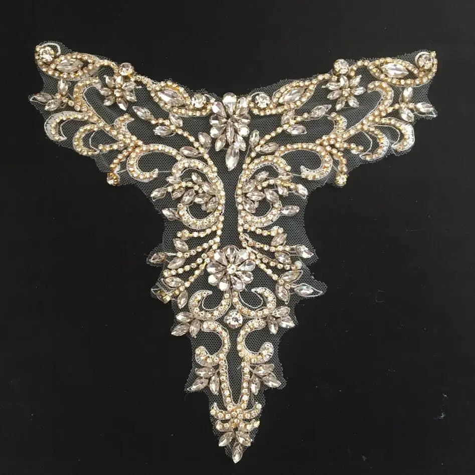 Rhinestone Crystal Applique For Bridal Accessories Wedding