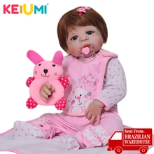 KEIUMI 23 ''Alive Reborn Baby виниловые полностью силиконовые куклы реалистичные Этнические куклы Reborn baby girl для детей подарки на день рождения