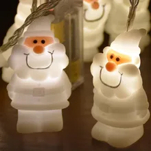 Рождественский уличный домашний светодиодный светильник, 3 м, 20 шт., светодиодный гирлянда Санта Клауса, светодиодный вечерние гирлянды, светильник