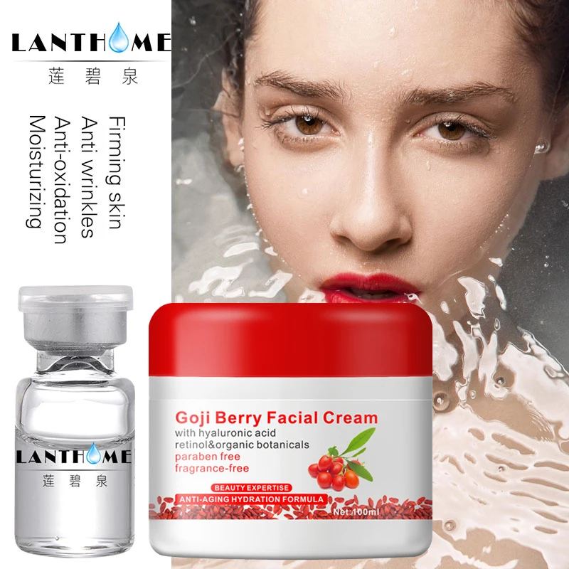 2pcs Lanthome Hyaluronic Acid Facial Goji Face Cream Whitening Skin