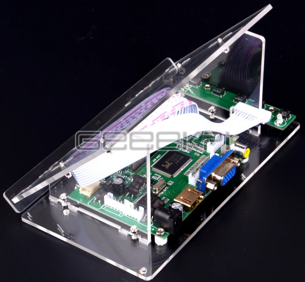 GeeekPi прозрачный акриловый кронштейн корпус держатель для Raspberry Pi 7 дюймов ЖК-экран дисплей