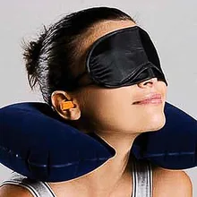 Надувная подушка полета шеи U надувная подушка для отдыха+ маска для глаз+ набор ушных вкладышей путешествия отдых пляж подголовник автомобиля Поддержка# A