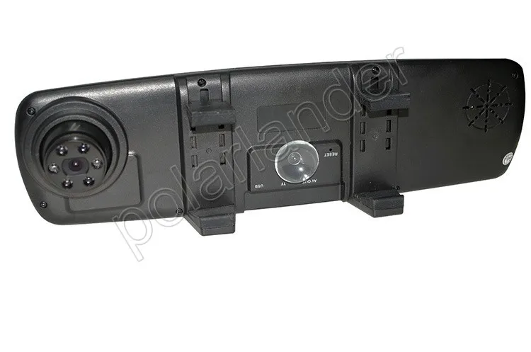 Автомобильное зеркало заднего вида DVR 2.7 дюймов автомобиля Камера видеомагнитофон Камера инфракрасного ночного видения 120 градусов широкоугольный объектив