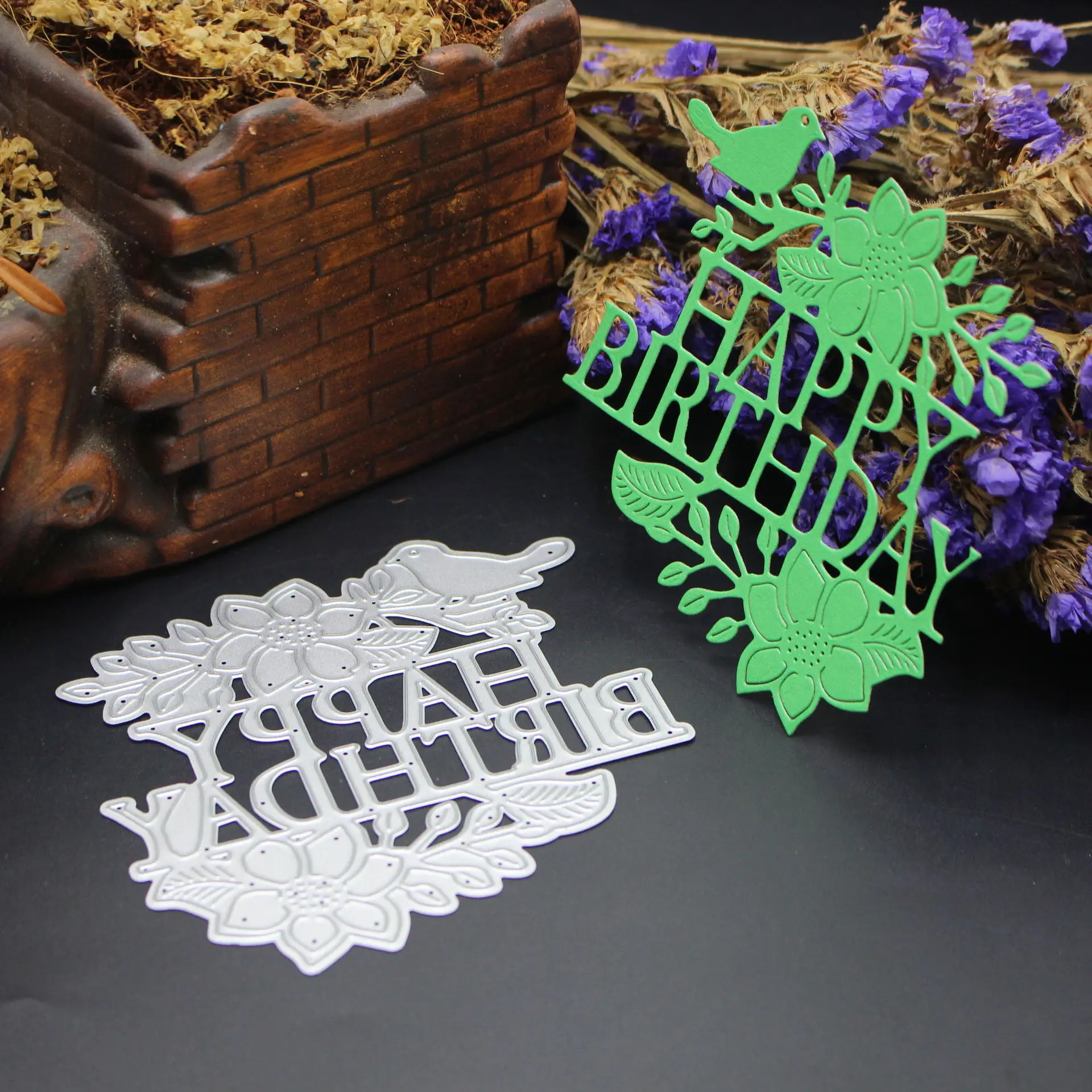 

ZhuoAng Holiday blessing Cutting mold DIY scrapbook album decoration supplies clear seal DIY paper card