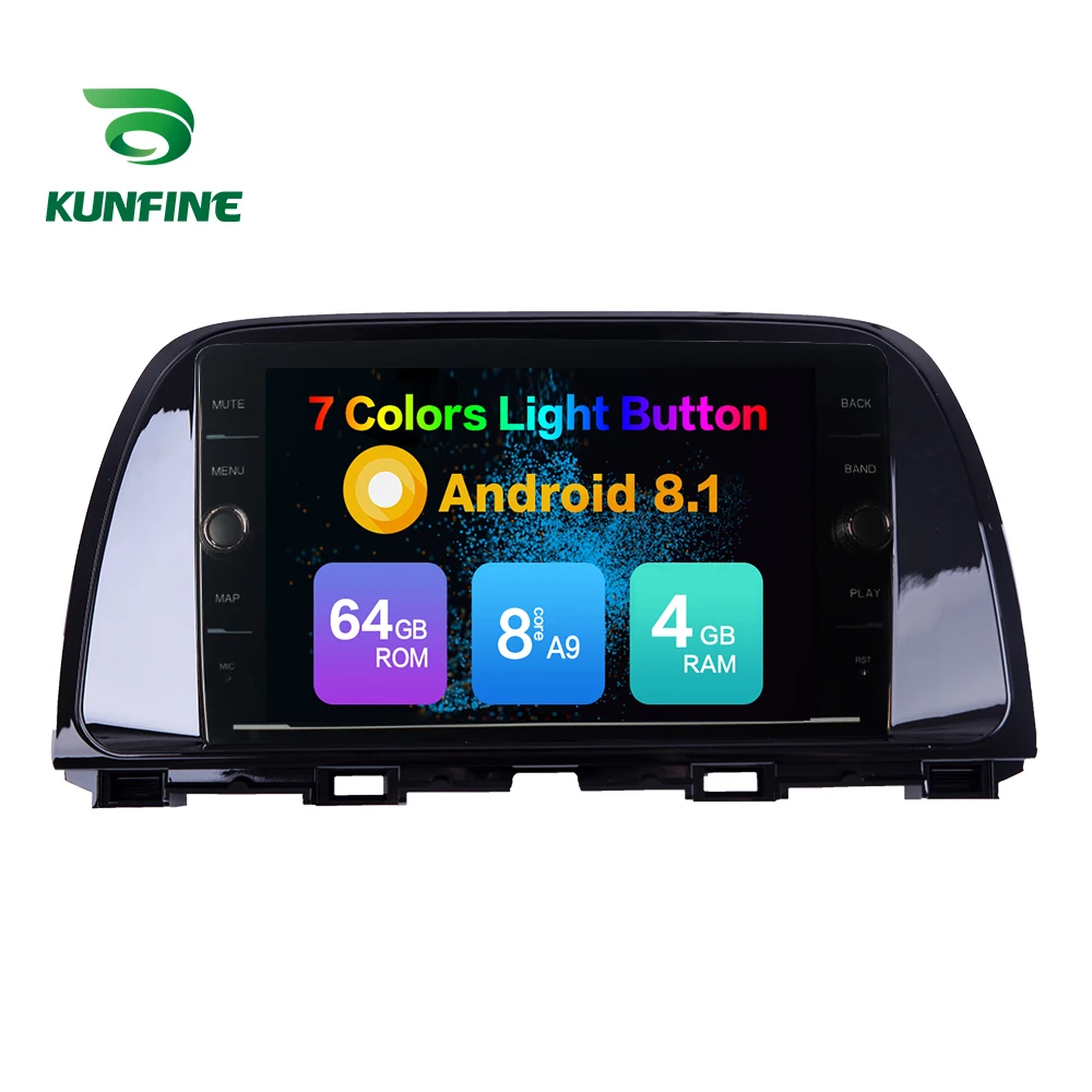 Восьмиядерный ROM 64 ГБ Android 8 1 автомобильный DVD GPS навигационный плеер Deckless стерео
