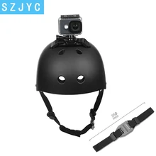 Adjustable Helmet Strap for GoPro Hero 7 5 6 4 Session SJCAM SJ4000 SJ 5000 Xiao mi Yi 4K h9 Go Pro Mount Cycling Accessory цена Adjustable Helmet Strap for GoPro Hero 7 5 6 4 Session SJCAM SJ4000 SJ 5000 Xiao mi Yi 4K h9 Go Pro Mount Cycling Accessory цены онлайн