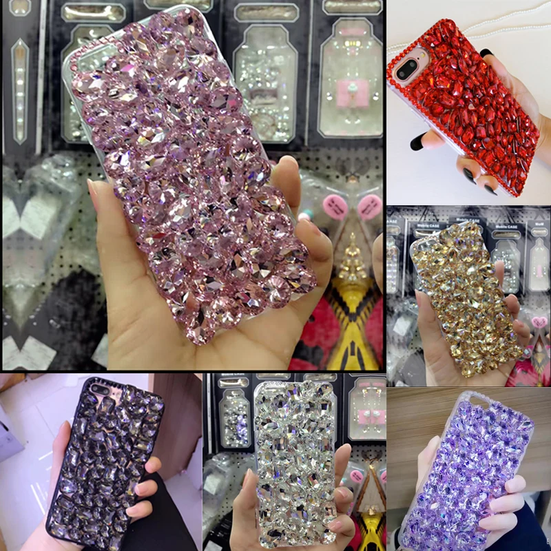 

Top Shiny Plain Diamond Fitted Phone Cover Case For Motorola Moto G5 G5S G4 G3 C Plus Z Force Z2 X Style Play M Phone skins