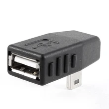 Black USB 2.0 Type A Female to Mini B 5 Pin Male 90 Degree Adapter Connector USB 2.0 A Female to Mini USB 5 Pin Male Plug Right Black USB 2.0 Type A Female to Mini B 5 Pin Male 90 Degree Adapter Connector USB 2.0 A Female to Mini USB 5 Pin Male Plug Right