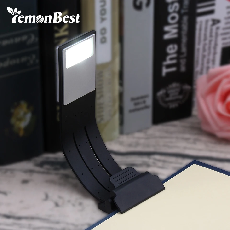 

LemonBest 4-Level Adjustable Brightness Book Light USB Rechargeable LED Deck Light Flexible LED Table Lamp Clip On Reading Light