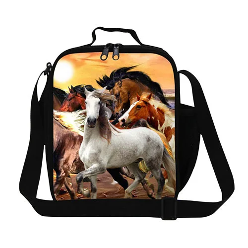 Прохладный Мальчики лошадь обед мешок для школы, для взрослых мужские утепленные контейнер для ланча сумка для работы, слинг Семейный пикник мешок, тепловой мешок для детей - Цвет: Прозрачный