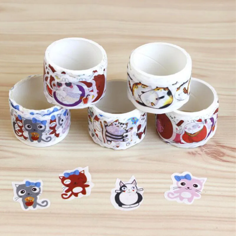 

1pc / Bag, Creative Cartoon Anime Diy Pocket Tape Sticker Decorating Tear Adhesive Tape Sticker Printing Diy Decoration