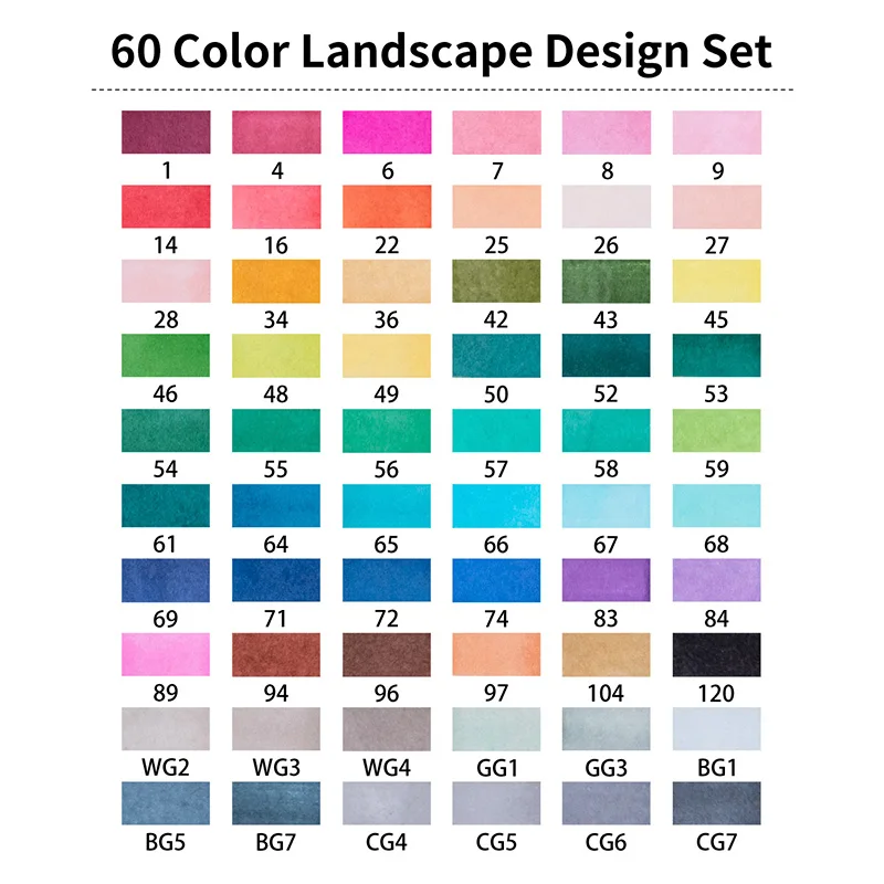 STA3203 60 цветов набор маркеров для эскизов-Профессиональный эскизный художественный маркер для художника ручная роспись двойная головка спиртовые маркеры поставки - Цвет: 60 Landscape Set
