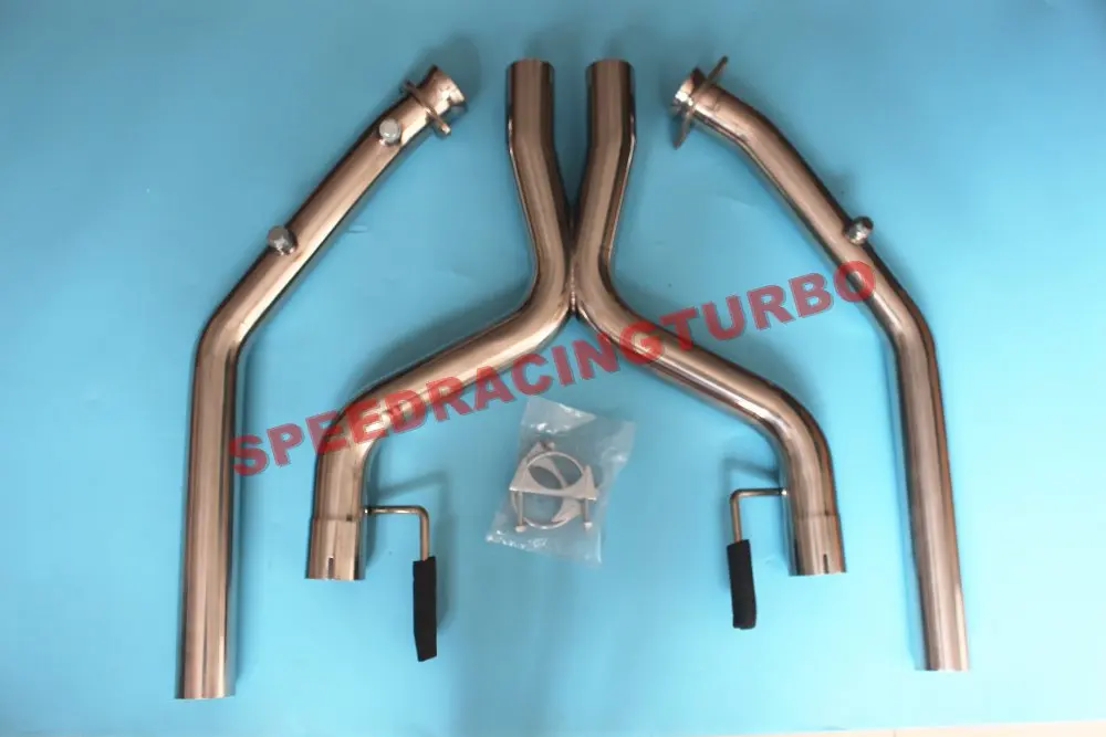 

Exhaust X-Pipe Piping For FORD Mustang 05-10 4.6L V8 SS 2.5"OD High Flow Race Catless