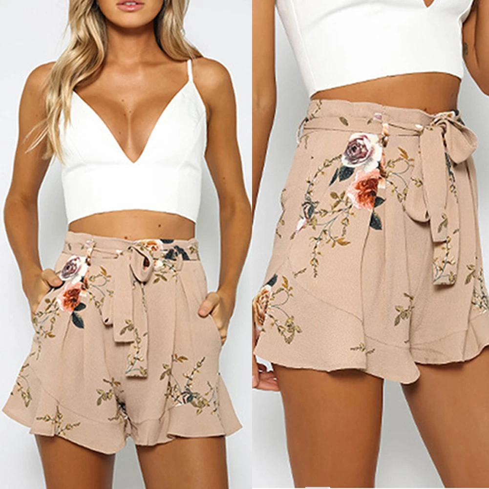 Модные женские летние пляжные шорты с карманами, женские повседневные шорты в полоску с эластичной резинкой на талии, подходит для пляжа, бассейна, повседневная одежда