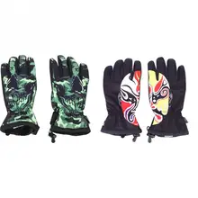 1 Пара лыжные перчатки полиэстер ветрозащитные теплые лыжные зимние перчатки дышащие перчатки полный палец уличные зимние спортивные аксессуары