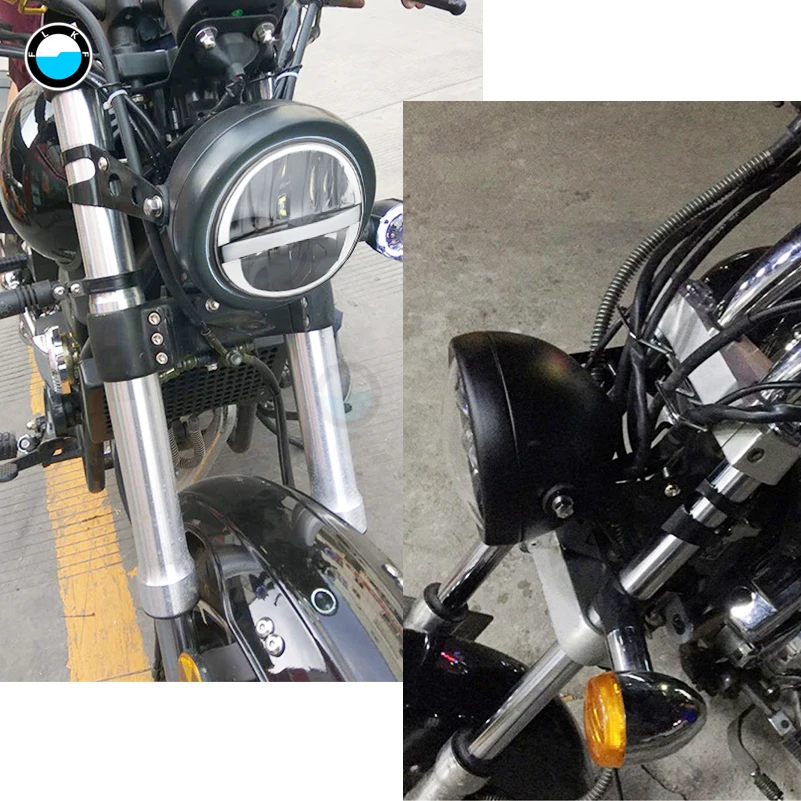 5 75 светодиодный мовая светодиодная круглая мотоциклетная фара для Wide Glide XL1200X FXDX