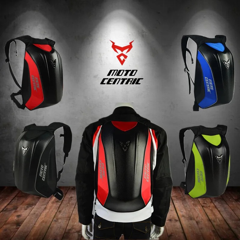 

MOTOCENTRIC 2018 Waterproof Motorcycle Backpack Moto Bag shoulders Reflective Helmet Bag Carbon Fiber Motor Rider Racing Luggage