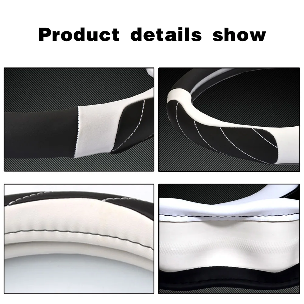 braid steering wheel cover leather