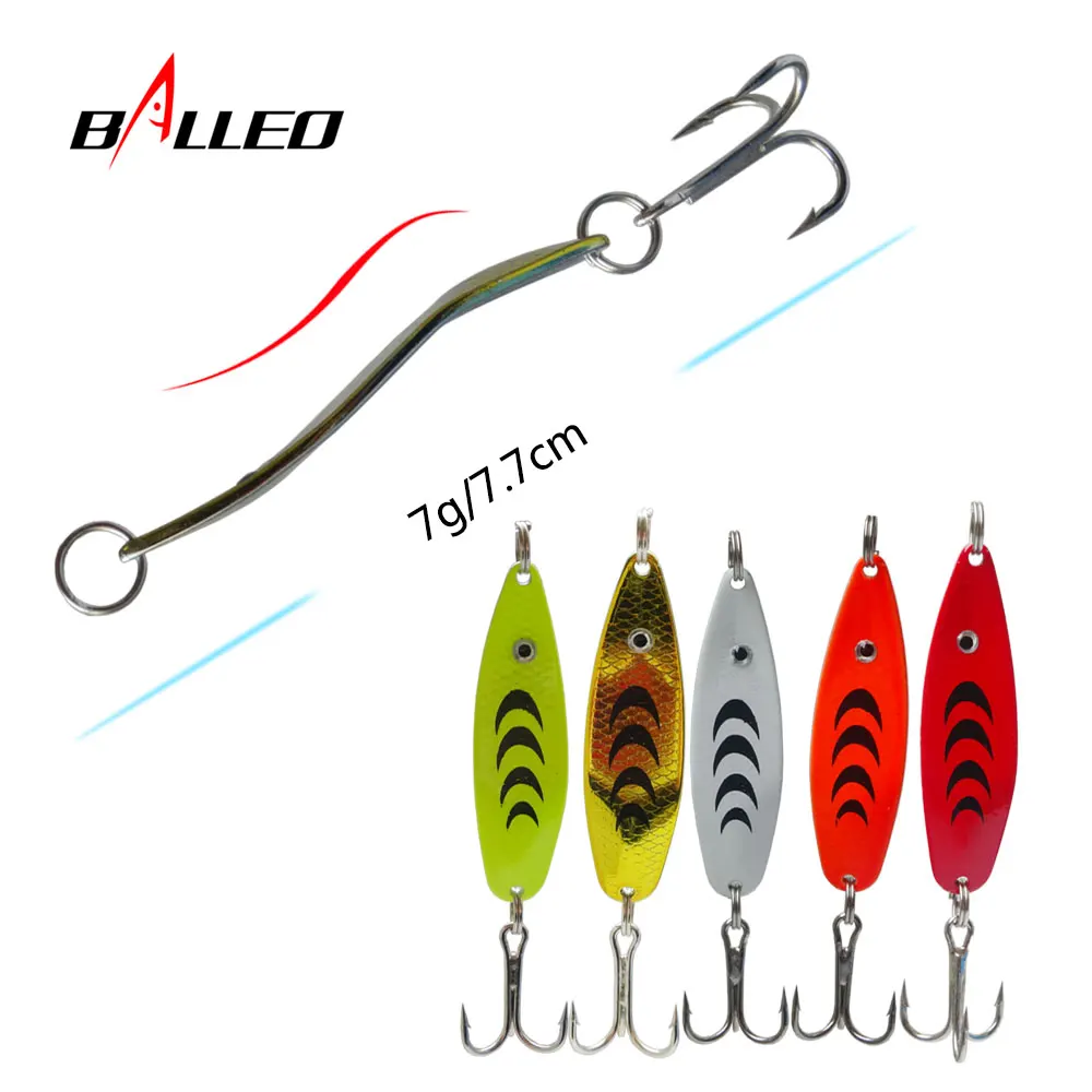 

Balleo 7g Metal Spoon Lure Metal spinner Lure hard lure metal Fishing lure metal jigging iscas artificiais bass wrobbler
