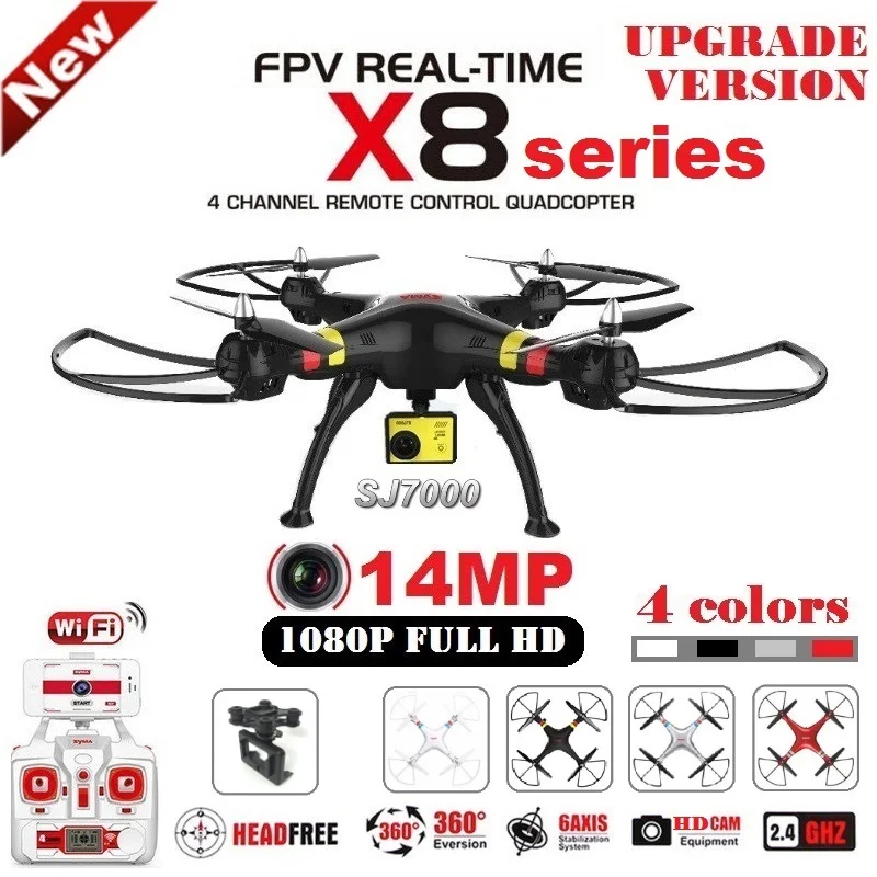  SYMA X8G X8C X8W X8HG RC Drone With SJ7000 14MP 1080p Full HD WiFi Camera 2.4G 4CH FPV Quadcopter Professional Drone 