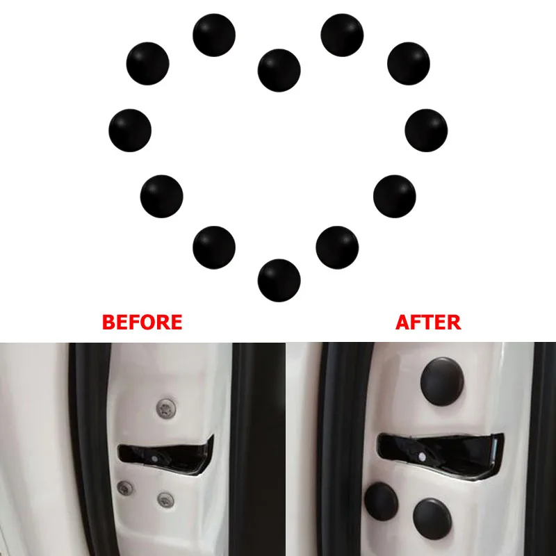 12PCS/Lot Car Door Lock Screw Protector Cover For Volkswagen VW Polo Golf 4 5 6