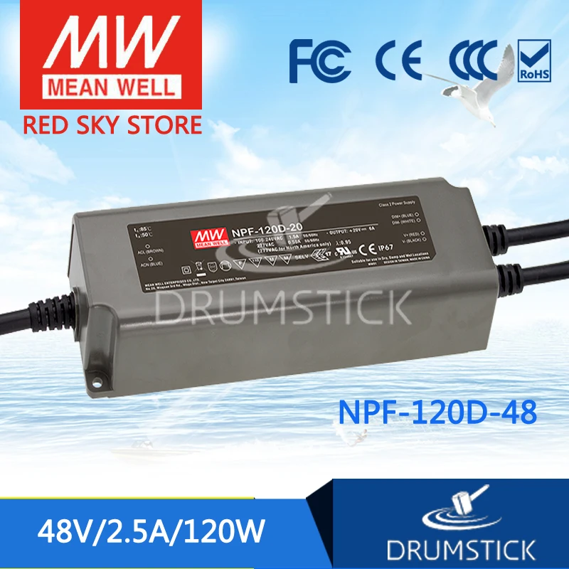 

MEAN WELL NPF-120D-48 48V 2.5A meanwell NPF-120D 48V 120W Single Output LED Switching Power Supply