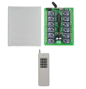 

Smart 1000M long range DC 12V 24V 12CH RF Wireless Remote Control Switch System,Transmitter Receiver control light led switches