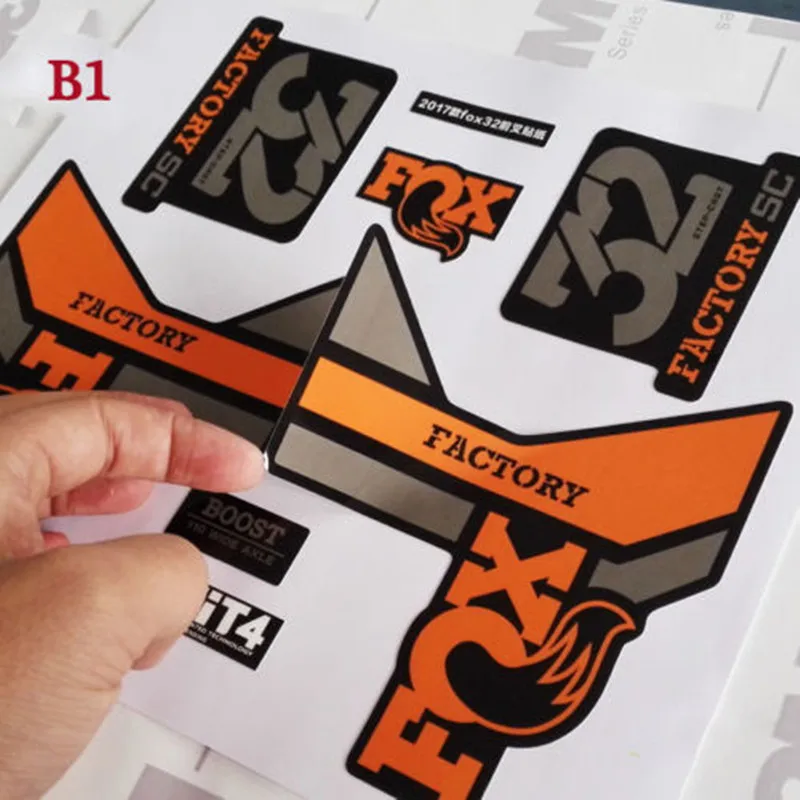 

FOX FACTORY 32 36 Mountain bike front fork sticker decals for 26er 27.5er 29er MTB DH Race dirt bicycle forks film free shipping