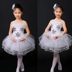 Дети блестками белый Лебединое озеро Балет Танцы платье профессиональные платье-пачка костюмы для девочек этап одежда Вечерние балетки