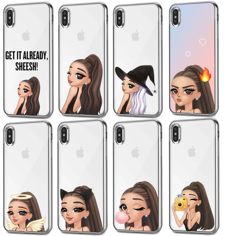 Treble queen Ariana Grande No Tears Left To Cry transparent silicone soft TPU Phone Case For iPhone XS MAX 5 6 7 8 Plus X Coque | Мобильные