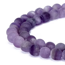 Elegant Natural Stone Beads in Black, Pink, and White for DIY Jewelry Making & Wholesale (Purple Amethy)
