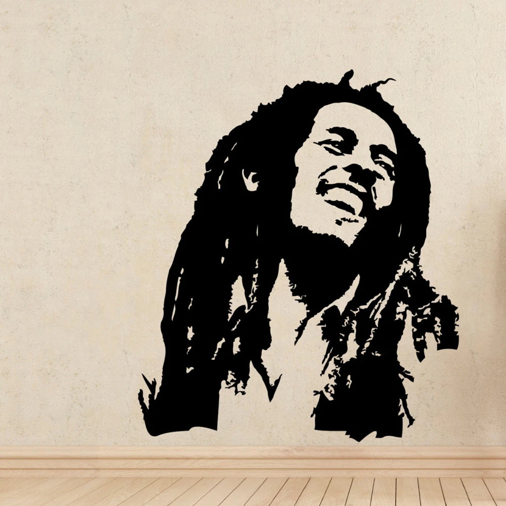 Музыкальные наклейки на стену Bob Marley Reggae Rasta Jamaica большая виниловая наклейка для