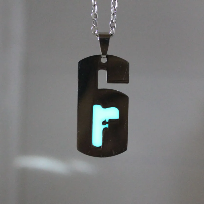

Glowing necklace Punk Rainbow Six Siege Pendants Necklaces GLOW in the DARK amulet gift