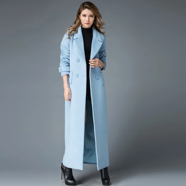 Long Wool Trench Coat Womens | Han Coats