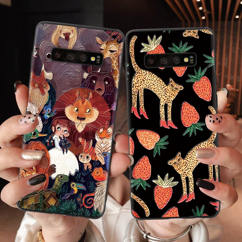 

Cartoon Capa For Samsung Galaxy S8 S9 Plus S6 S7 Edge J6 J7 Prime J3 J5 2016 2017 J4 J6 Plus 2018 Note 9 8 5 G530 3D Emboss Case
