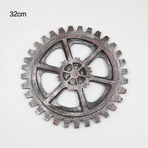 Silver 32cm Винтажный стиль, украшение на стену, настенная вешалка для гостиной, подвесная промышленная ветровая шестерня, настенная вешалка-украшение Orname - Цвет: Silver 32cm