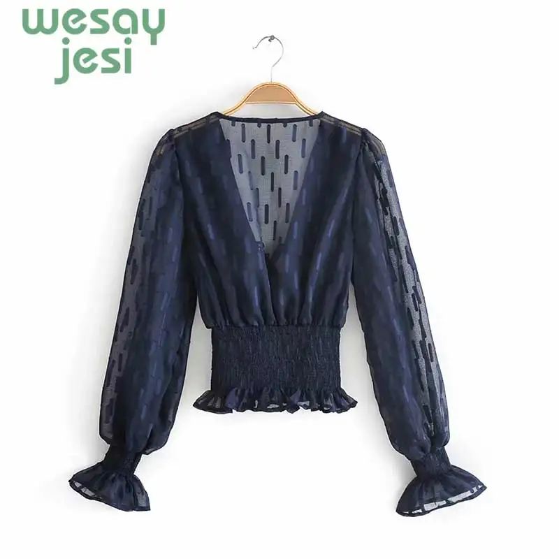 Women Elegant Mesh Shirts Summer Plus Size Casual transparent Women Blouse long sleeve Street Womens Tops Blouses