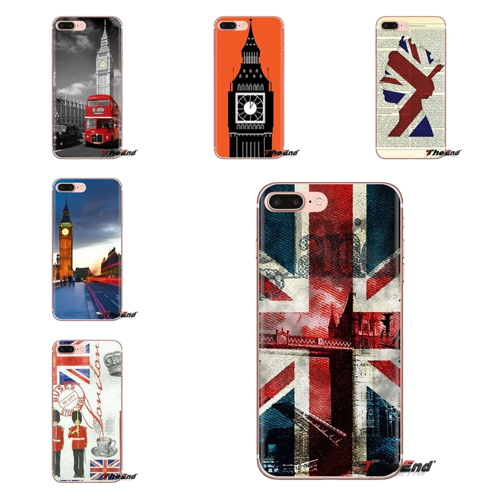 For Xiaomi Mi3 Samsung A10 A30 A40 A50 A60 A70 Galaxy S2 Note 2 Grand Core Prime Silicone Case Covers england stlye Big ben flag |
