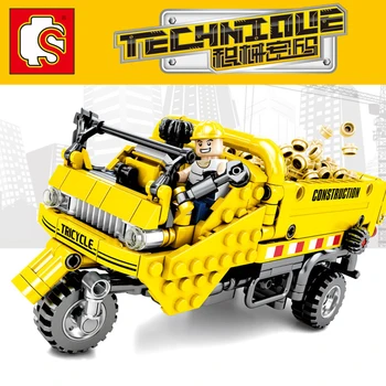 

SEMBO MOC Creative Technic Tricycle transport motorcycle motorbike Figures Building Blocks Construction kids kits Toys Boys gift
