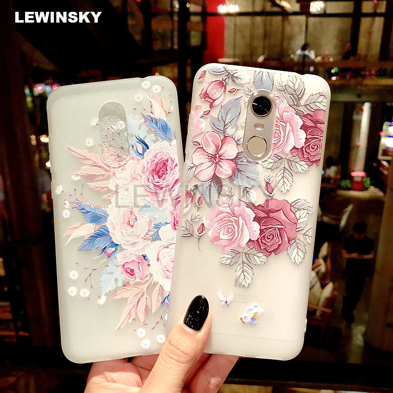 Case For Xiaomi Redmi 5 Plus S2 6A Note 4x 4 5 Pro 5A Prime MI 8 SE 6 6X MIX 2 2S A1 A2 3D relief Flower TPU Soft silicone Case