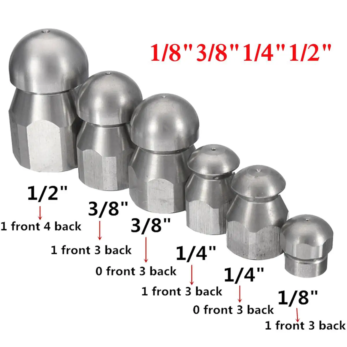 3/8 "1/8" 1/4 "1/2" Мойка под давлением сливной шланг сопло канализационная насадка для очистки стружки для дома и сада|Детали инструментов| | АлиЭкспресс