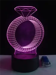 GAOPIN 3D светодиодный USB кольцо с бриллиантом Свадебная вечеринка декоративного освещения кабель Спальня ночник многоцветный атмосферная
