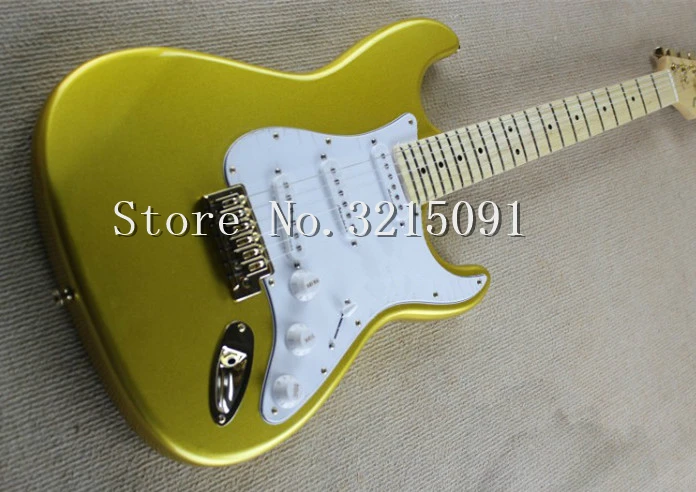 Maple Fingerboard Gold Golded Hardwae Yngwie Malmsteen White Pickguard 