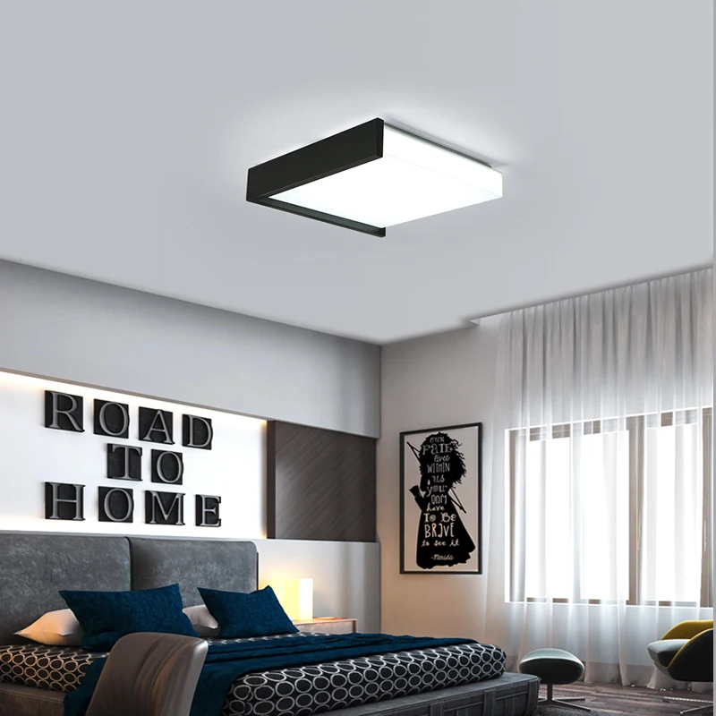 Dx Modern Led Ceiling Light Square Lighting Fixture Living Room Dx Modern Led Ceiling Light Square Lighting Fixture Living Room Lights Lamp Remote Control Dimmable Er Panel Black White