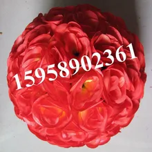 SPR шелк цветок розы шары опционально-цвета поцелуи Свадебный мяч-вино red-40cm