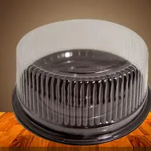 100 шт большая круглая коробка для выпечки/8 дюймовая коробка для сыра/прозрачный пластиковый контейнер для пирожных/большой держатель для украшения торта