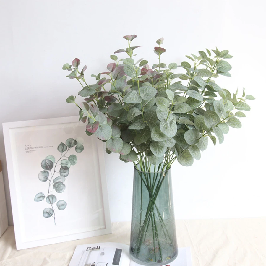 Artificial Branches Eucalyptus Leaf Plants Fake Flower Home Garden Decoration Artificial Branches Eucalyptus Leaf Plants Fake Flower Home Garden Decoration