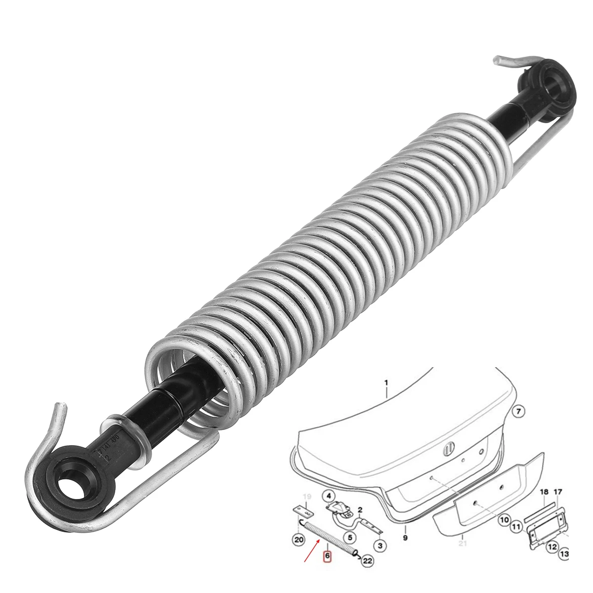 

Car Rear Tailgate Trunk Shock With Spring Lid Lifting Device spring W/Shock Absorber Rear Trunk Lid Holder For BMW 5 Series E60